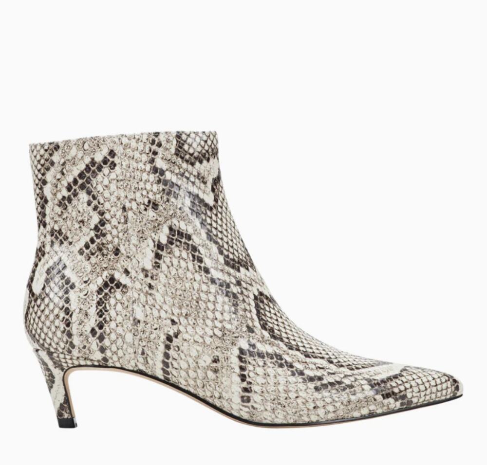 Marc Fisher LTD Itzia Snake Print Leather Ankle Booties Size 7.5